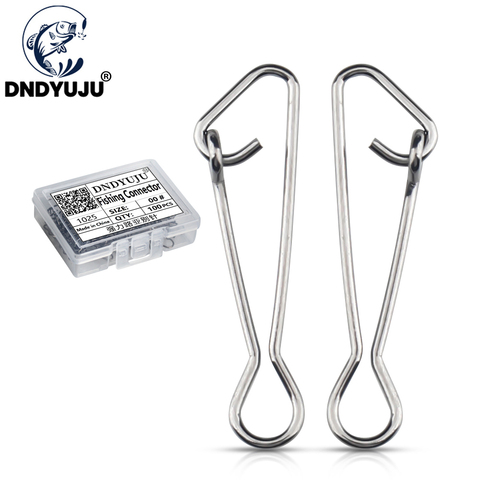 DNDYUJU 10/30/50pcs Fast Clip Lock Fishing Connector Stainless Steel Safety Pin Swivel Fishing Tackle Lures Fish Tool Snap ► Photo 1/6