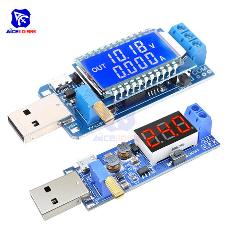 diymore DC-DC 5V to 1.2 -24V Buck Boost Converter Battery Voltage Current LCD Tester Adjustable Step Up Down Power Supply Module ► Photo 1/6
