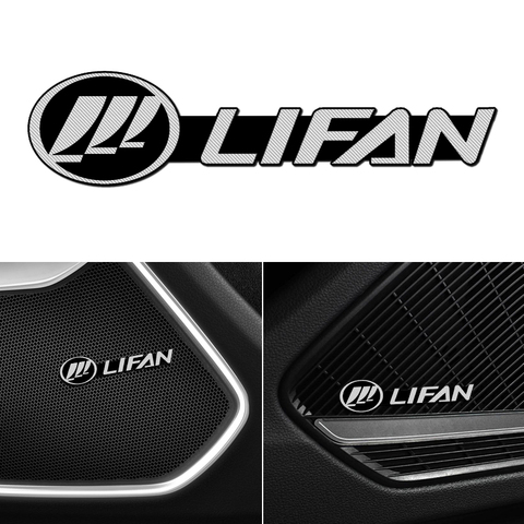 Car Styling 3D aluminum speaker stereo speaker badge emblem Sticker for lifan solano x60 x50 Accessories ► Photo 1/6