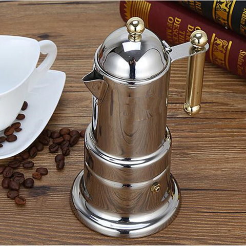 Stainless Steel Espresso Latte Percolator Stove Top Coffee Maker Mocha Pot ► Photo 1/1