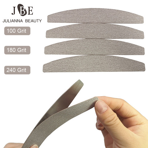 100PCS Grey Removalble Pads With 1PC Calluses Remover Manicure Stainless Steel Handle Replacement Sandpaper Pads Nail File ► Photo 1/6