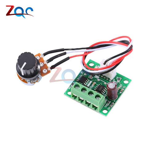 DC Motor Speed Controller PWM 1803BK 1.8V 3V 5V 6V 12V 2A Low Voltage Speed Regulator Control Module Adjustable Driver Board ► Photo 1/6