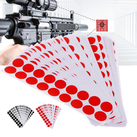 900 pcs Self Adhesive Target Paster Shooting Stickers Target Paper Cover Up Round Patches Black/Red Color 0.8'' ► Photo 1/6