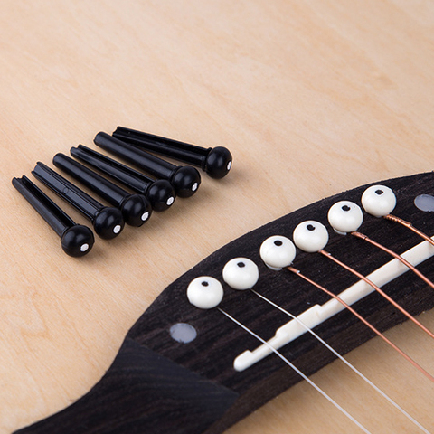 6pcs Guitar Bridge Pins Classical Style Acoustic 6-String Guitar Bridge Pins Musical Stringed Instruments Guitar Accessories ► Photo 1/6