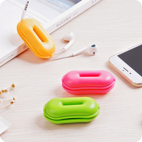 Peanut Style Earphone Cable Organizer Earbuds Holder Wrap Headphone Cord Management Cable Winder ► Photo 1/6