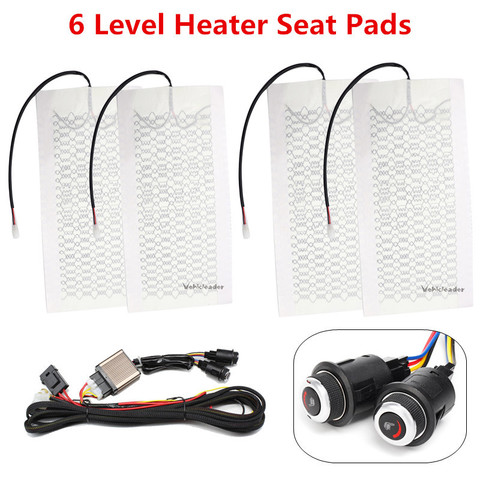 12V Universal 6 Level Round Switch 12V Carbon Fiber Car Auto Truck Heated Heating Heater Seat Pads Winter Warmer Seat Covers ► Photo 1/6
