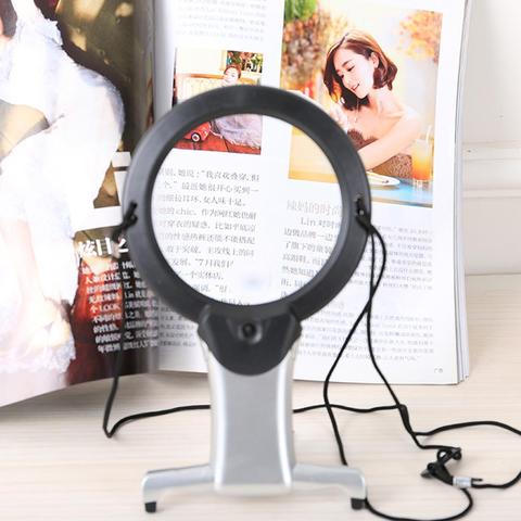 2 LED Hands Free Loupe Lighted Magnifying Glass Neck Hanging/Desktop Style Tool for Seniors Sewing Cross Stitch Embroidery new ► Photo 1/6