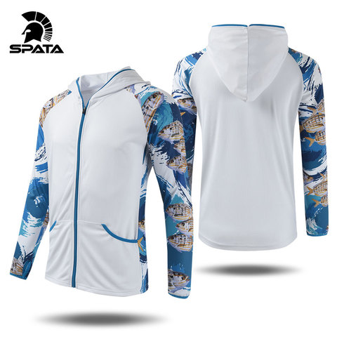 2022 SPATA New Fishing Clothing Long Sleeve Men Coats Sun UV Coat Fishing Shirt Fishing Jerseys Cycle Hoodie Fishing Clothes ► Photo 1/6