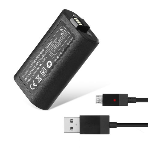 For Xbox One X S Play and Charge Kit Lithium polymer Rechargeable Battery Pack & Charging Cable ► Photo 1/6