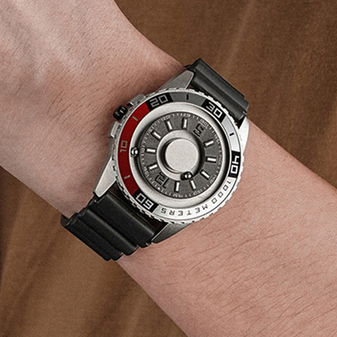 EUTOUR New Design Magnetic Metal Beads Multifunctional Watch Men's Magnet Ball Sports Quartz Watch Creative Dial Man Wrist Watch ► Photo 1/4