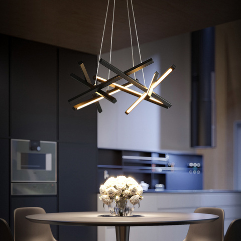 modern led chandelier for living room Kitchen personality line dining room bedroom minimalist replica designer indoor lighting ► Photo 1/6