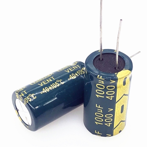 4pcs/lot 400V 100uf  18*30 20% RADIAL aluminum electrolytic capacitor 100000NF ► Photo 1/1