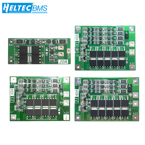 2S/3S/4S 20A 30A 40A 60A BMS With Balance 18650 BMS Lifepo4 Lithium battery protection board/BMS board For Drill Motor ► Photo 1/6