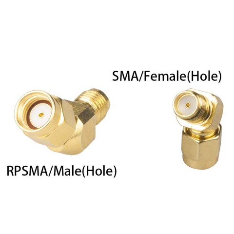 2pcs Copper SMA RP-SMA Male Female Elbow adapter 90 135 degree oblique angle SMA-JKW FPV goggle video receiver Fatshark Skyzone ► Photo 1/6