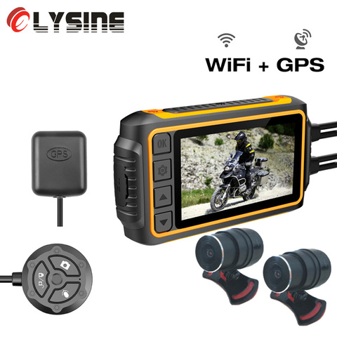 Cheap Full Body Waterproof Motorcycle DVR Dash Cam WiFi GPS Dual