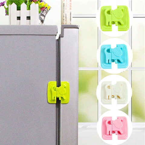 1pcs Cartoon Dog Plastic Safe Refrigerator Lock Adhesive-Self Cupboards Cabinets Drawer Lock Kids Protection ► Photo 1/6