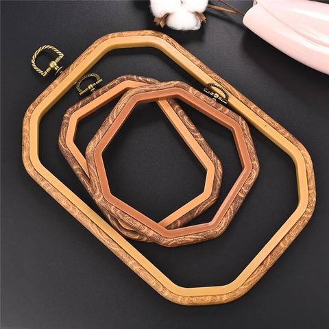 Plastic Retro Color DIY Sewing Embroidery Ring Hoop Tool Embroidery Cross Stitch Hoop Frame Ring Octagon Hoop Craft ► Photo 1/6