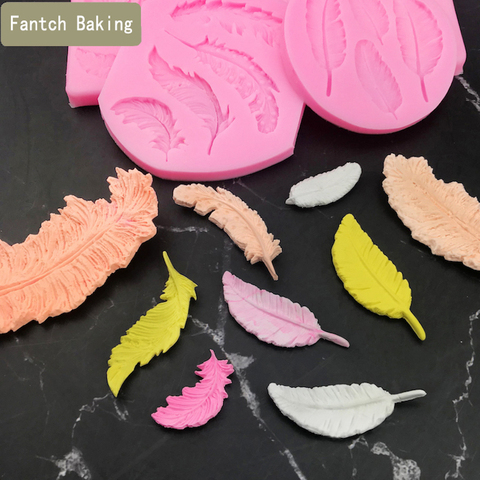 Birds Feather Sugar Buttons Silicone Mold DIY Fondant Cake Decorating Tools Chocolate Gumpaste Lace border Mold Baking Utensils ► Photo 1/5