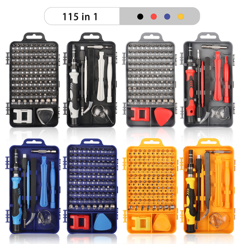 Precision Screwdriver Set, 122/115 in 1 Magnetic Laptop Screwdriver Kit, Computer Repair Kit,Small Impact Screw Driver Set Case ► Photo 1/6