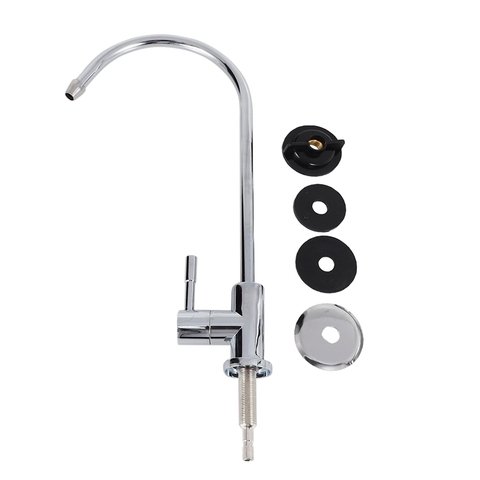 1 Set Kitchen Water Filter Faucet Chrome Plated 1/4 Inch Connect Hose Reverse Osmosis Filters Parts Purifier Direct Drinking Tap ► Photo 1/6