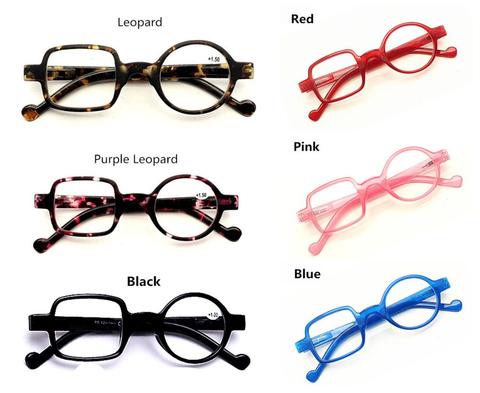 Leopard Asymmetric Cute Men Women Reading Glasses Resin Lenses Hyperopia Frame Eyewear Diopter 0 +1.0+1.50+2.0+2.5~+3.5 ► Photo 1/6