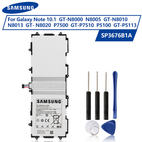 Original Battery SP3676B1A For Samsung Galaxy Note 10.1 GT-N8000 GT-N8010 N8005 N8013 N8020 GT-P7510 P7500 P5100 P5113 7000mAh ► Photo 1/6
