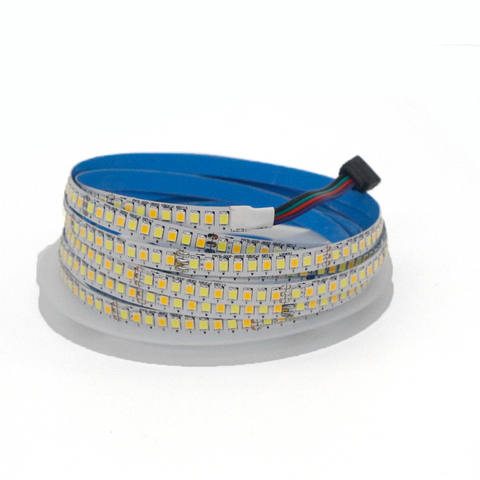 5M Dual Color CRI>85 SMD2835 CCT Dimmable LED Strip Light 24V 12V DC 120LEDS/M 180LEDS/M WW CW Color Temperature Adjustable ► Photo 1/6