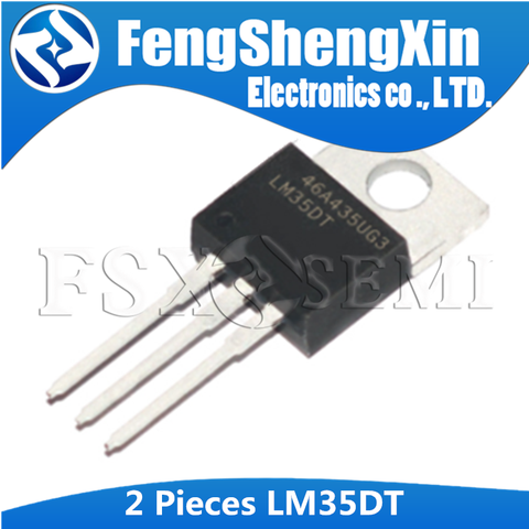 2pcs LM35DT TO220 LM35 TO-220 LM35D  Precision Centigrade Temperature Sensors ► Photo 1/1
