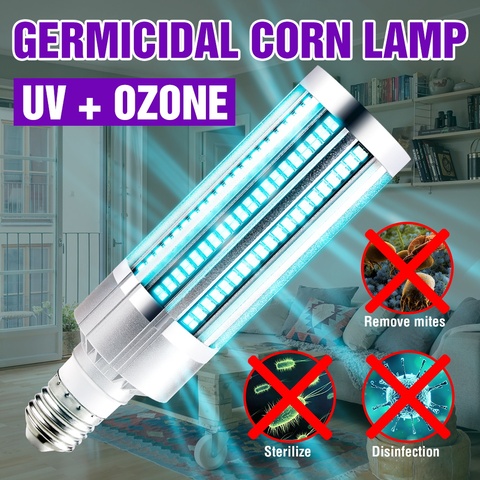 E27 UV Lamp Disinfection LED Corn Light 60W LED Bactericidal Lamp 220V Ultraviolet Bulb 110V UVC Germicidal LED Sterilizer Light ► Photo 1/6