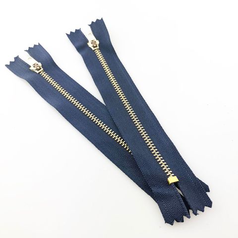 5pcs 3# Jeans Copper Zipper Navy Blue Zipper Tape Copper Zipper Teeth Casual Pant's Zipper Tailor's Sewing Zipper Accessories ► Photo 1/6