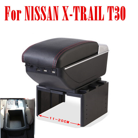 For NlSSAN X-TRAIL T30 armrest box central Store content box accessories With USB interface ► Photo 1/6