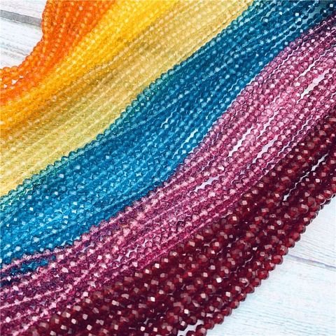 40 colors available 1strand 2X3mm/3X4mm/4X6mm crystal rondelle beads crystal beads glass beads for jewelry making diy ► Photo 1/6