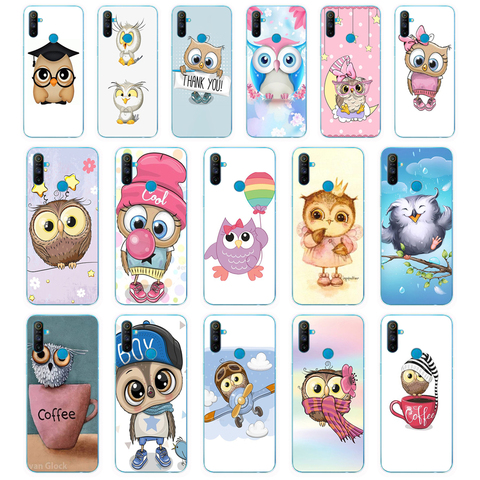 46 Luxury fashion cute starry owl gift Soft Silicone Tpu Cover phone Case for OPPO A1K A5S A7 AX7 A5 A9 2022 Realme C3 Case ► Photo 1/6