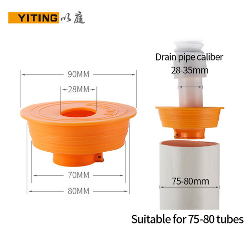 Lower Water Pipe Plug 50 Tubes Silicone Seal Deodorant And Anti-blocking Anti-water Abs Plastic Floor Drain Core ► Photo 1/6