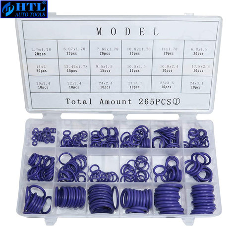265pcs/ 225pcs Car A/C R134a System Air Conditioning O Ring Seals Washer Kit Tool HNBR ► Photo 1/6