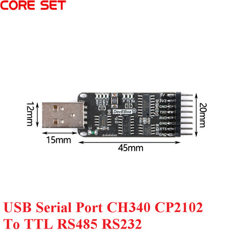 Ten In One USB Serial Port CH340 CP2102 to TTL / RS485 / RS232 Full Interoperability Original New ► Photo 1/5