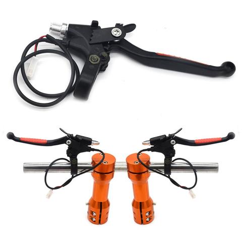 1 Pair Aluminium Parking Power Cut Electric Bicycle Left Right Brake Levers Universal E-Bike Scooter Brakes Handles Replacement ► Photo 1/6