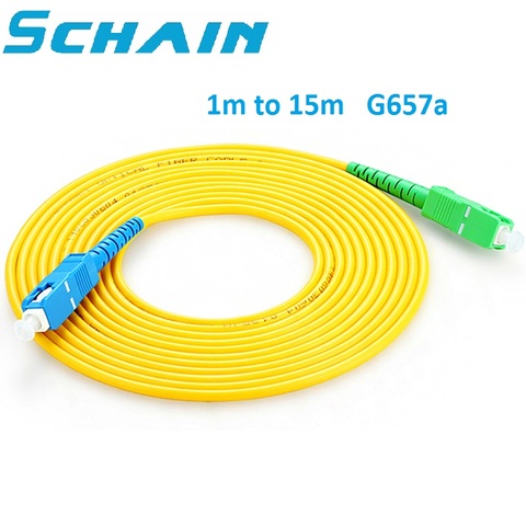 SC APC to SC UPC Patchcord 1m to 15m optical  Patch cord 2.0mm PVC G657A Fiber Jumper Simplex SM FTTH Optic Cable fibra optica ► Photo 1/4
