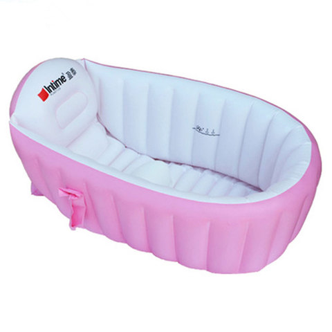Inflatable Baby Bathtub, Baby Girl Bath Tub, Travel Bath Tub with Bath Toy Organizer, Foldable Baby Bathtub, Infant Bathtub ► Photo 1/6