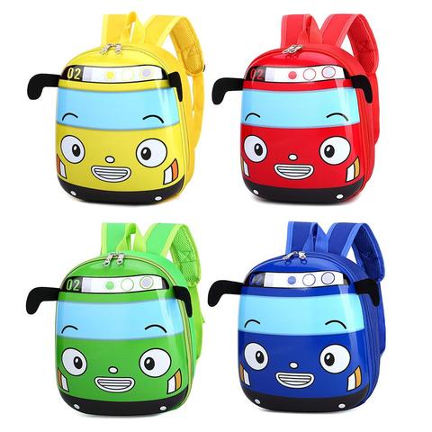 3D Cartoon Bus Kindergarten Backapck Children School Bag Toddler Kids Backpack Girls Boys Satchel Students Back to School Bag ► Photo 1/6