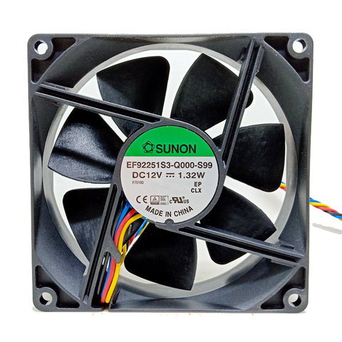 New For Sunon EF92251S3-Q000-S99 92mm 9225 92X92X25MM 12V 1.32W silent fan computer case PWM temperature control fan ► Photo 1/4