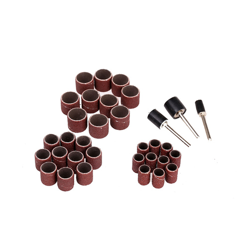 80Grit Drum Sanding Kit 1/2 3/8 1/4 Inch Sand Mandrels Fit for Nail Drill Rotary Tools 63pcs/set ► Photo 1/6