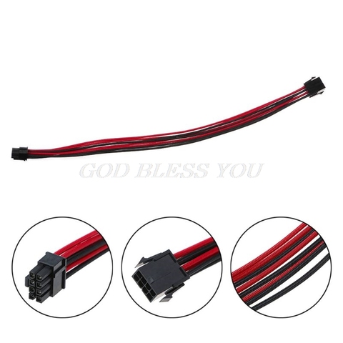 Sleeved graphics card PCI-E GPU 8 Pin to 6+2 Pin PCI-E Power Extension Cable DIY Drop Shipping ► Photo 1/5