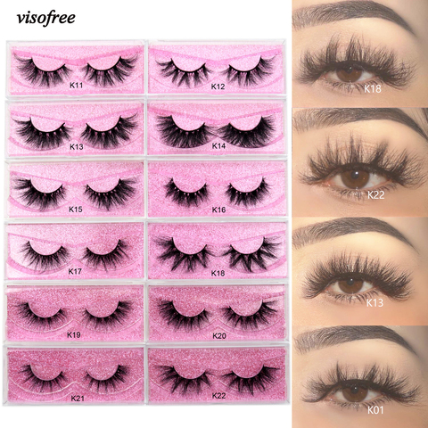 Visofree 5D Mink Eyelashes Long Lasting Mink Lashes Natural Dramatic Volume Eyelashes Extension Thick Long 3D False Eyelashes ► Photo 1/6