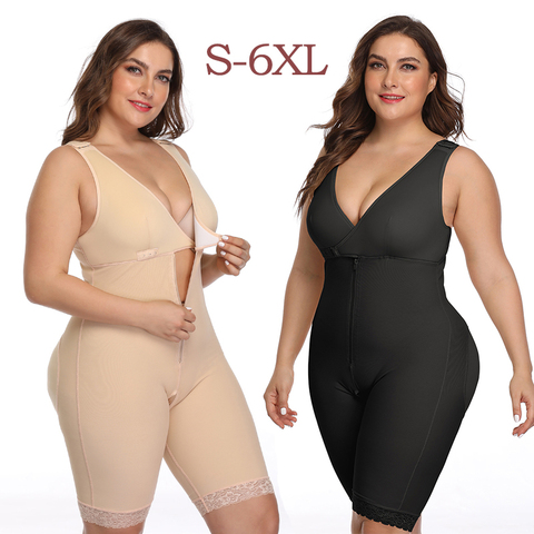 Body Shaper Women Slimming Shapewear Plus Size Full Body Shaper Waist Trainer Corset Seamless Butt Lifter faja moldeadora Binder ► Photo 1/6