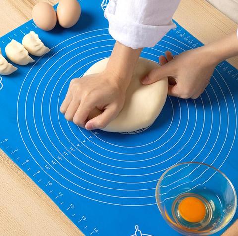 Silicone Kitchen Kneading Dough Mat Cookie Cake Baking Tools Thick Non-stick Rolling Mat Pastry Accessories Baking Sheet Pads ► Photo 1/6