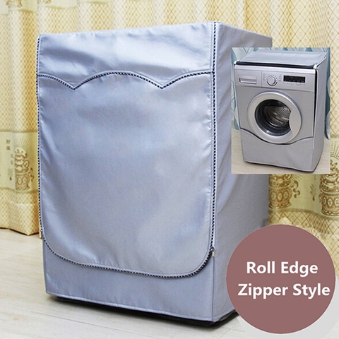 Fully Automatic Drum Oxford Cloth Waterproof Cover Washing Machine Cover Dryer Silver Polyester Dustproof Washing Machine Cover ► Photo 1/6