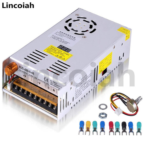 500W/480W Switching Power Supply AC 110/220V to DC 0-24v 0-36v 0-48v Adjustable voltage Digital display SMPS For LED Light Strip ► Photo 1/6