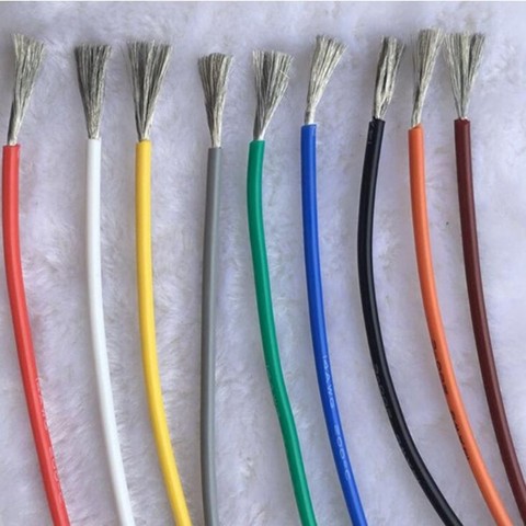 extra-flexible Silicone Power Cable 18 17 16 15 14 13 12 11 10 8 7 6 2AWG UL multicolor high temperature tinned copper Soft wire ► Photo 1/1