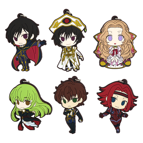 Code Geass Anime Keychain Lelouch C.C. Kallen Nunnally Vi Britannia Rubber Keychain ► Photo 1/1